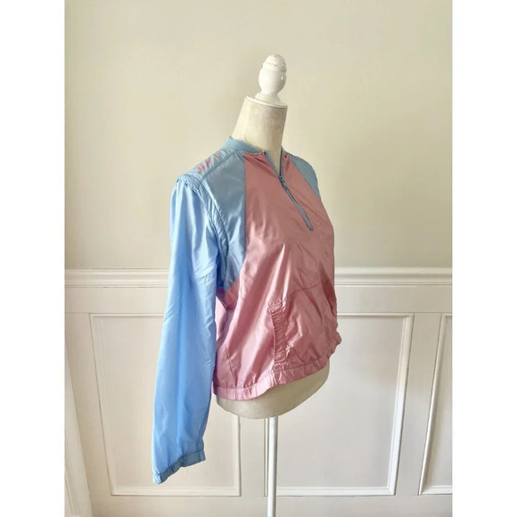 SUB4 Vintage Windbreaker Jacket L Pink Blue - Picture 2 of 5